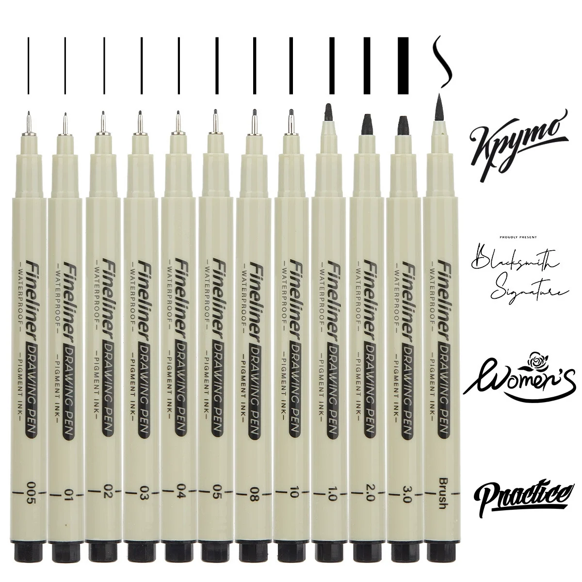 Bolígrafos fineliner para dibujo técnico