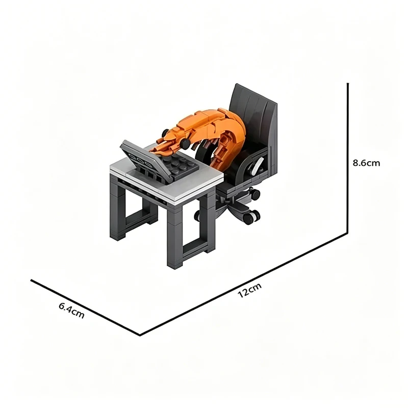 Bloques de construcción MOC de animales: camarones y gatos DIY - imagen 3