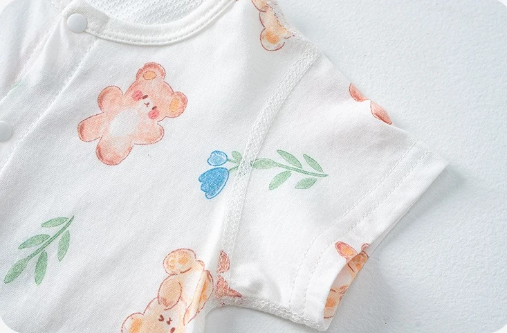 Somenie pelele de verano para bebé de algodón fino con estampado - imagen 2