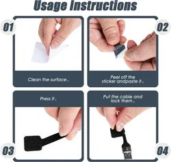 Bridas de velcro reutilizables – Organizador ajustable para cables de escritorio