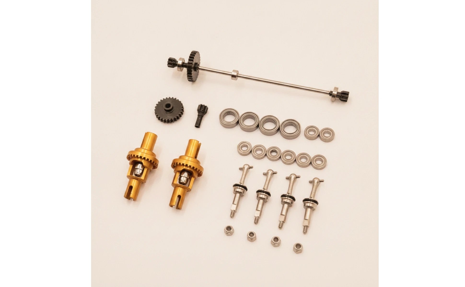 Conjunto de diferencial mejorado para coches RC, compatible con eje de transmisión