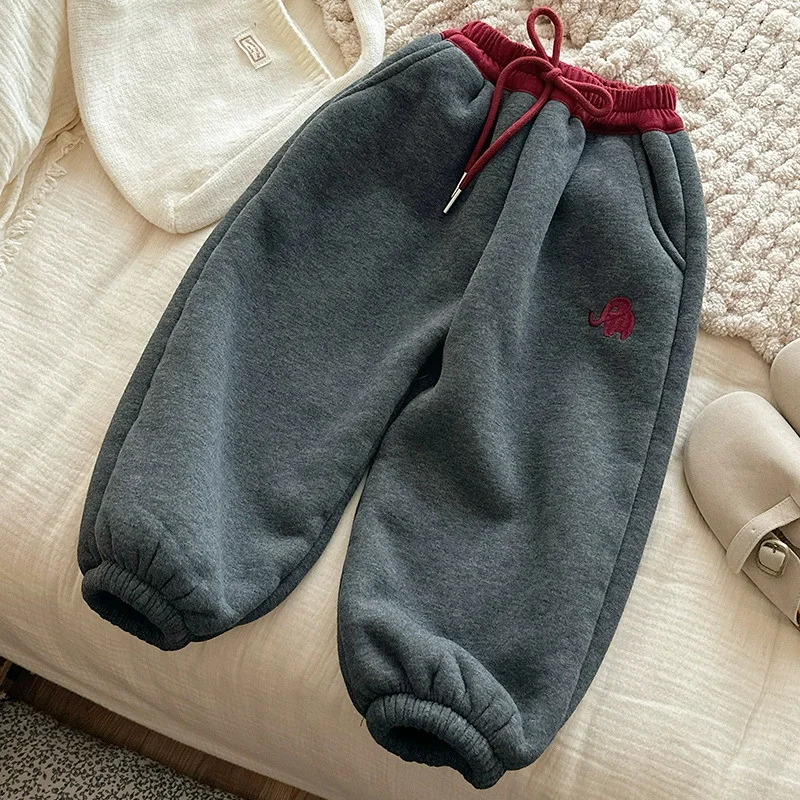 Pantalón chándal de lana gruesa para invierno infantil - imagen 4
