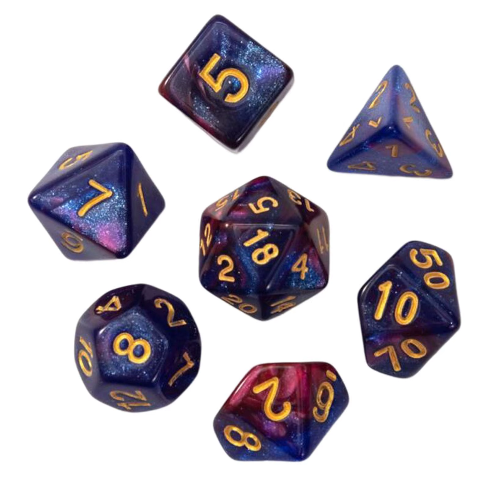 Dados poliédricos acrílicos de colores para juegos de mesa - imagen 2