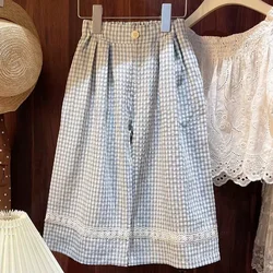 Pantalones de verano finos rectos casuales dulces para niños y niñas