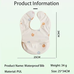 Elinfant Babero impermeable antiderrames para bebé, lavable a máquina
