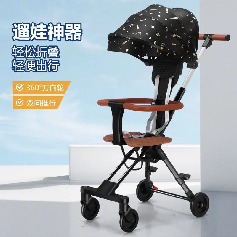 Cochecito reclinable con ruedas para bebé y niño pequeño - imagen 5