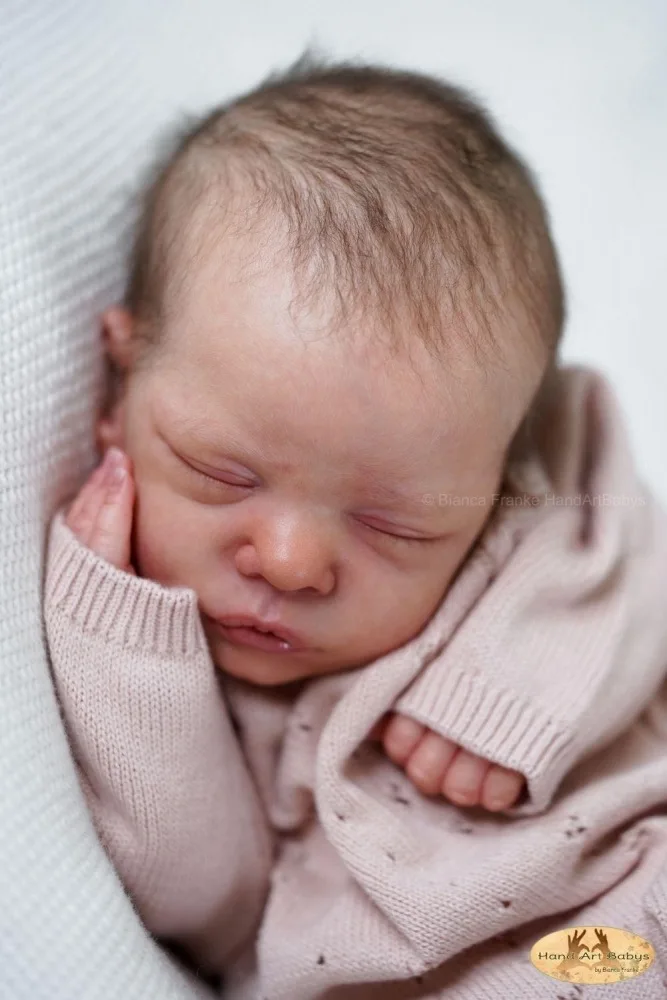 Muñeca Reborn Romy de piel pintada 3D con pestañas enraizadas