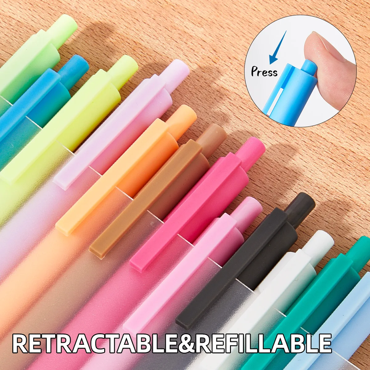 Bolígrafos de gel retráctiles de punta fina para manualidades - imagen 4
