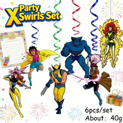 Adornos en espiral X-man97 brillantes para Navidad y hogar