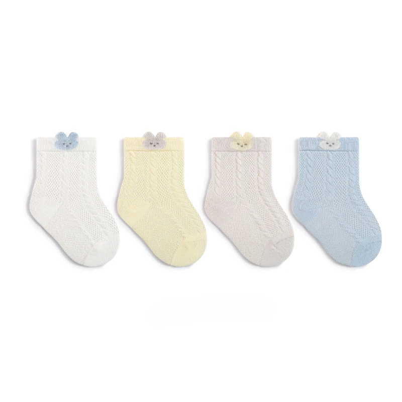 Calcetines de verano para bebé y niños con conejito, transpirables - imagen 3