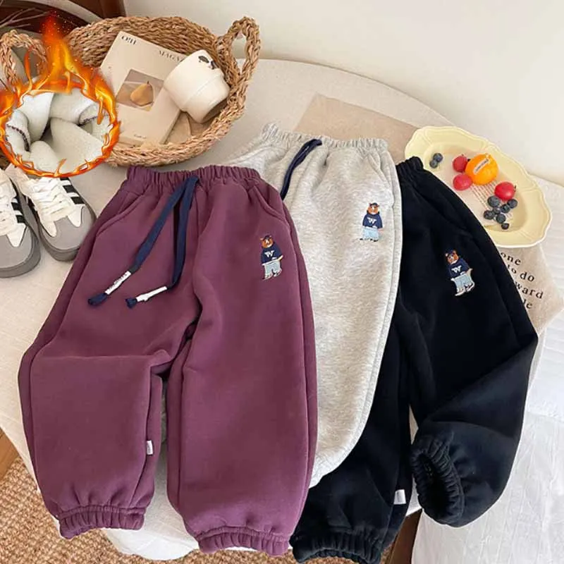 Pantalones invierno niño y niña – Algodón acolchados cálidos - imagen 4