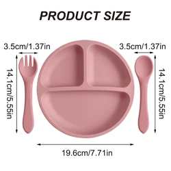Juego de alimentación para bebé con plato succión sin BPA