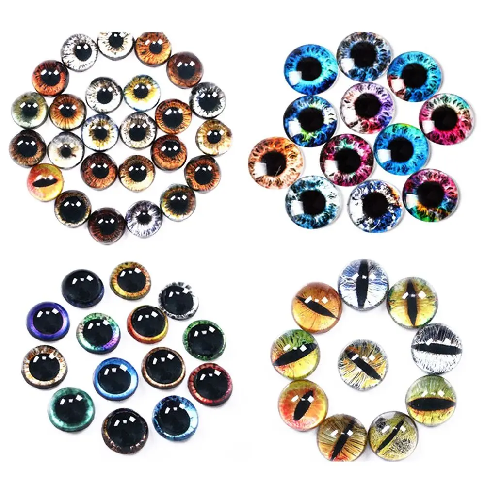 Ojos de cristal redondos en diversos colores