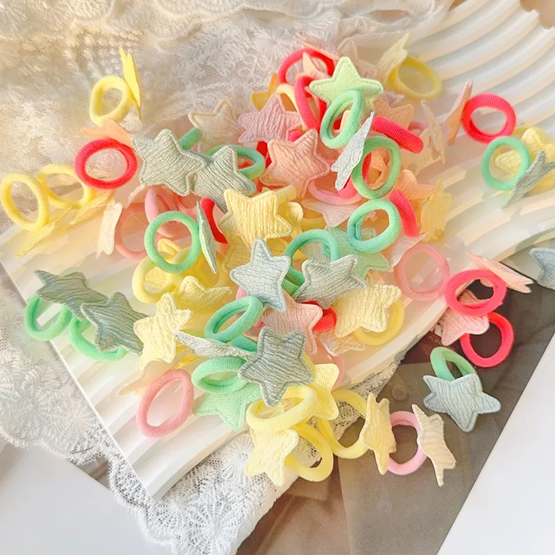 Diademas bebé con lazos de goma elástica color caramelo estrella - imagen 3