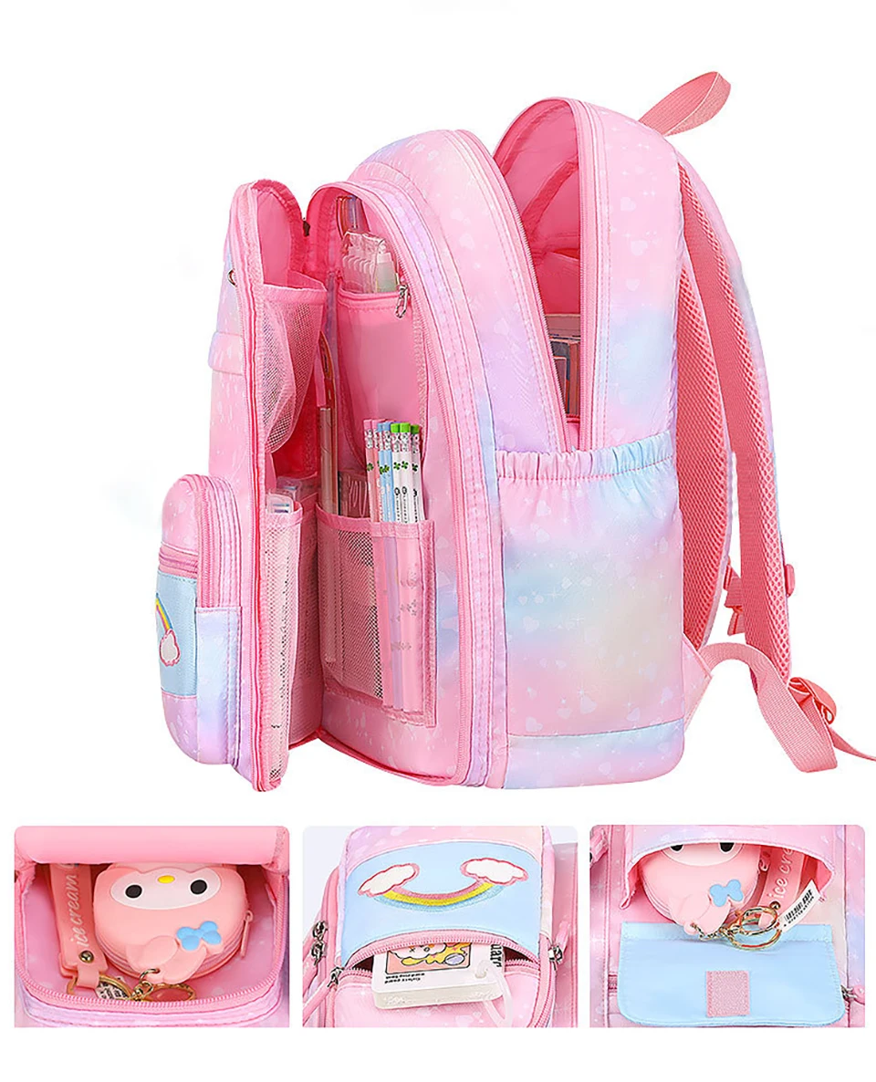 Hebilla pectoral antideslizante mochila infantil unicornio