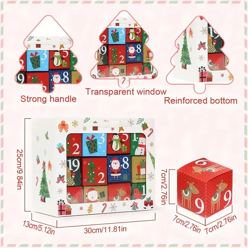 Calendario de Adviento infantil DIY – Cajas decorativas de cartón para Navidad - imagen 2