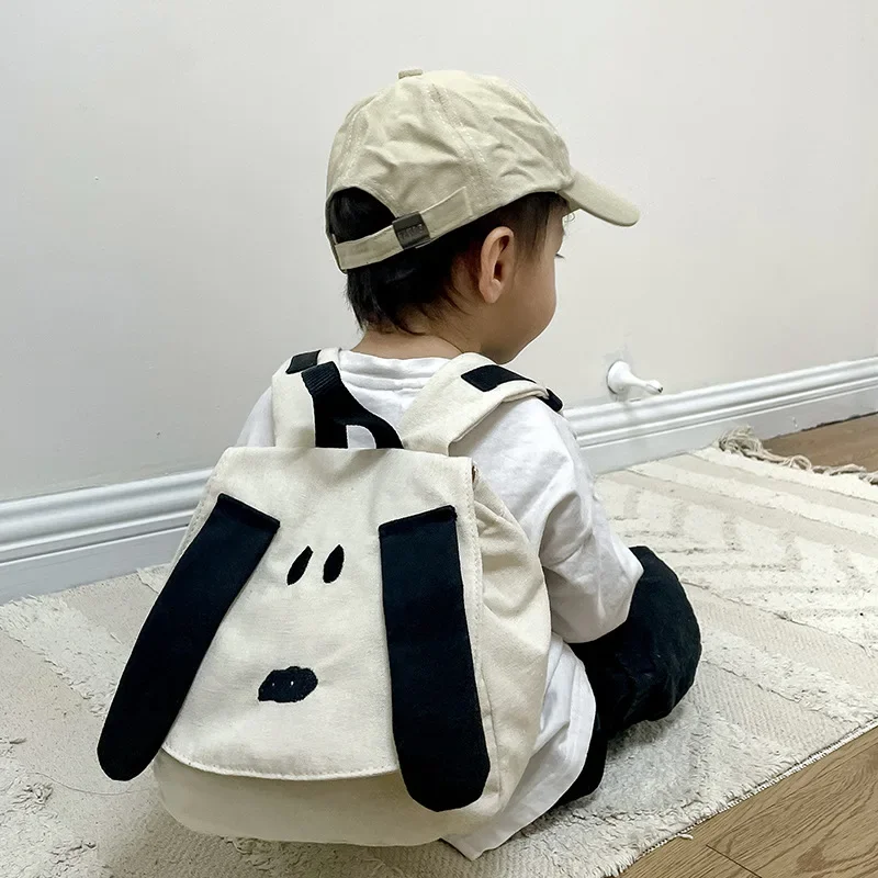 Mochila infantil con dibujos de perros en lona para uso diario - imagen 5