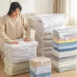 Bolsas de compresión al vacío reutilizables sin bomba para ropa