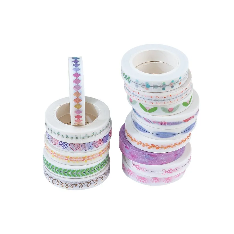 Cinta washi decorativa con flores kawaii para manualidades y álbumes - imagen 2
