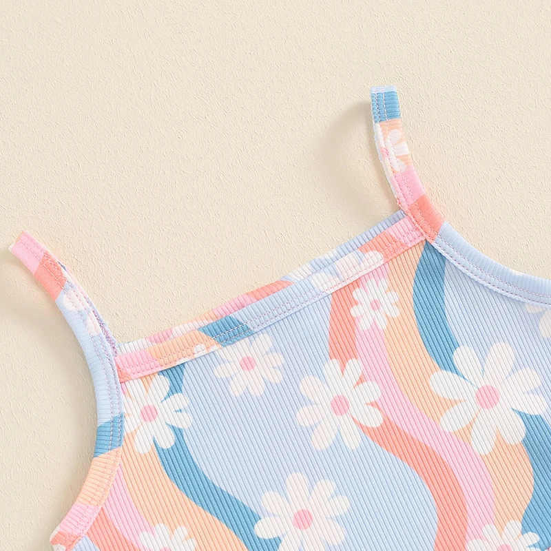 Conjunto de verano para niña camiseta sin mangas y pantalón acampanado - imagen 4