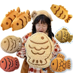 Almohada de felpa pez pargo amarillo estilo taiyaki