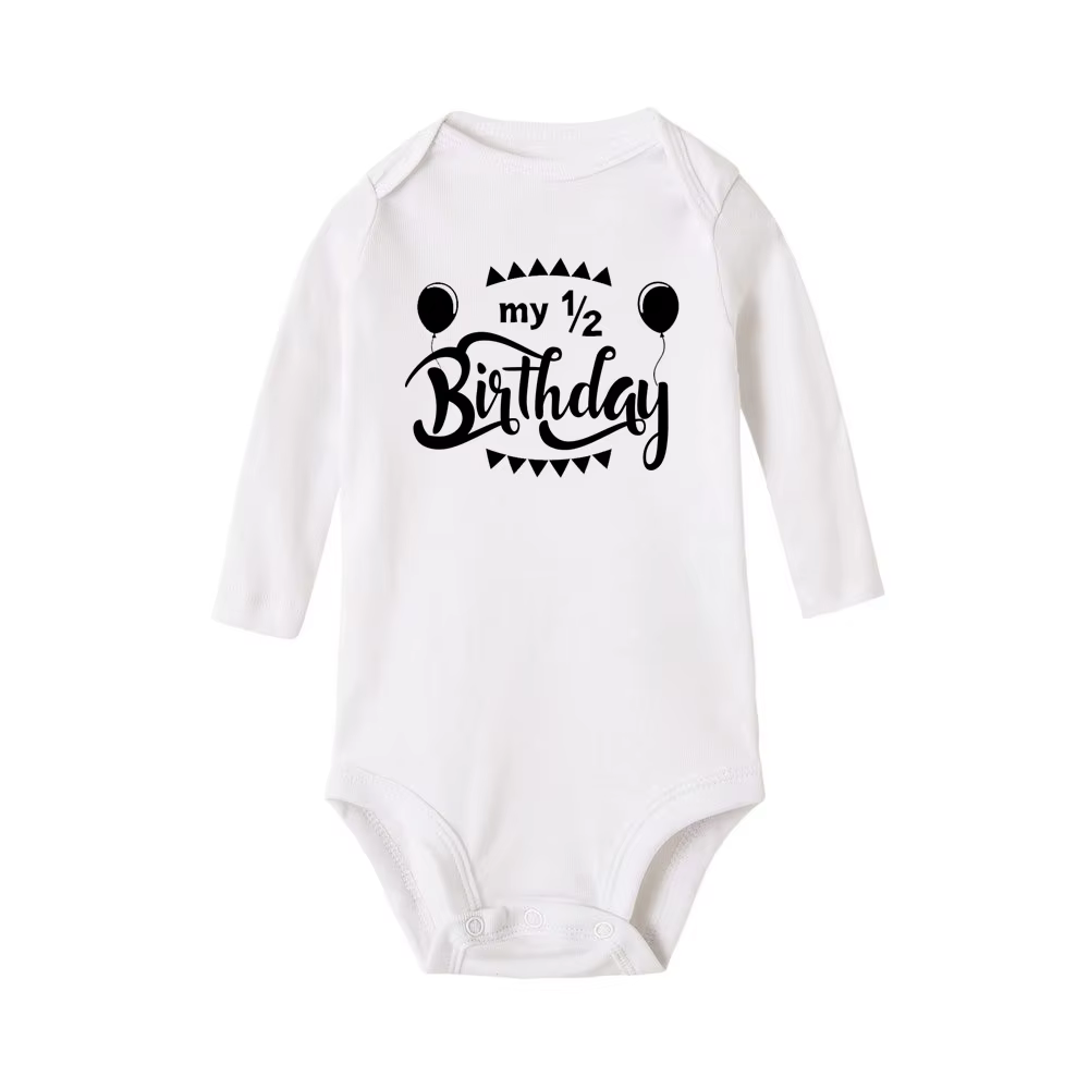 Body de algodón con letras para bebé – Ideal para celebraciones - imagen 2
