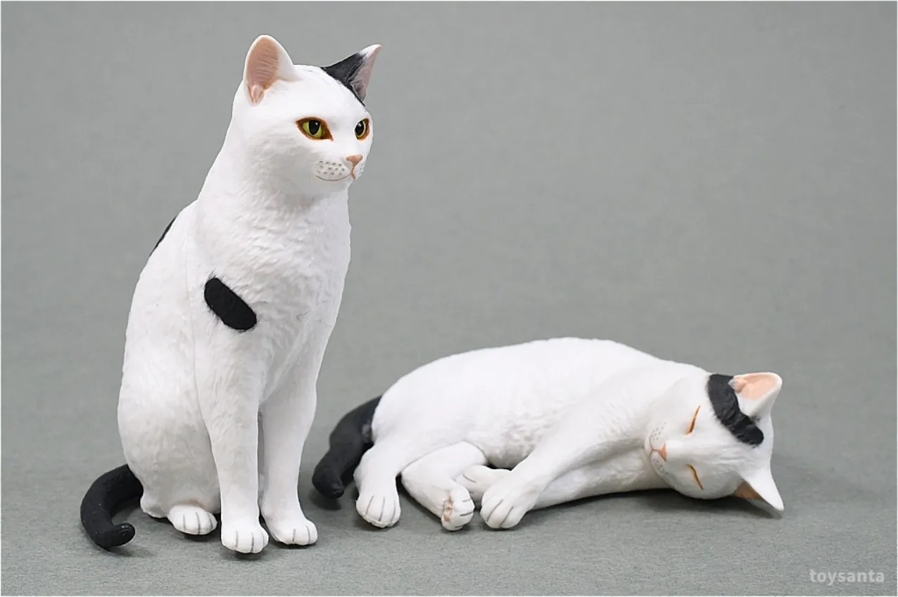 Figuras Gashapon de gato calicó de Osamu Moriguchi, coleccionables - imagen 3
