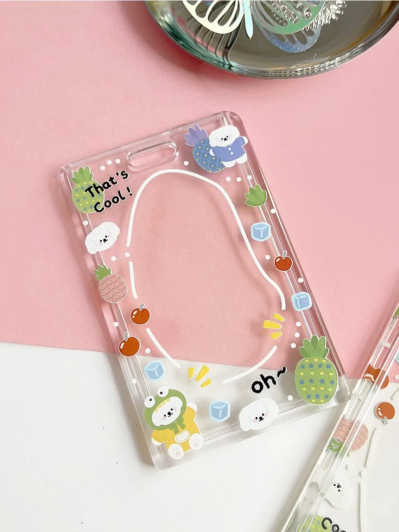 Porta tarjetas de identificación transparente con animales infantiles - imagen 2