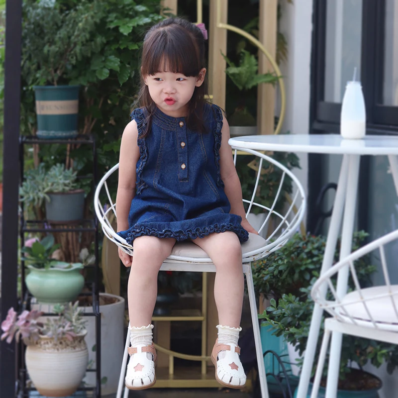Vestido vaquero sin mangas para niña - Milangel