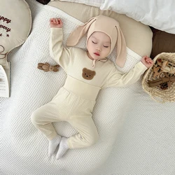 MILANCEL pijama largo de bebé de otoño con osito de dibujos