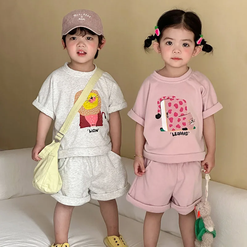 Conjunto veraniego para niños estampado de animales ligero - imagen 4
