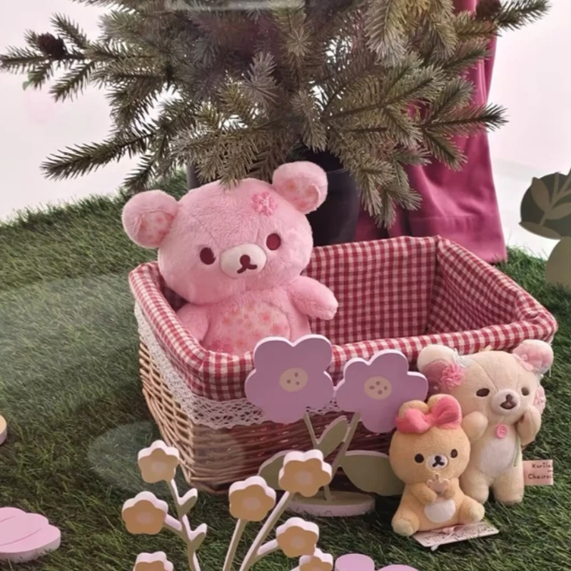 Peluche oso Rilakkuma floral de sakura, suave y almohada - imagen 2
