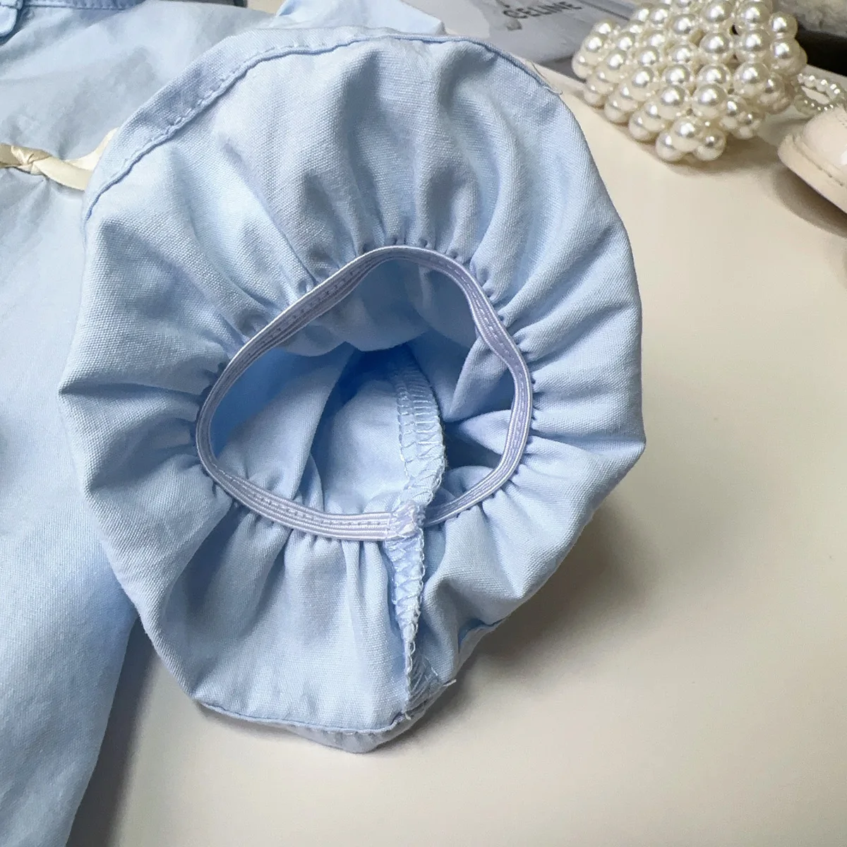 Vestido de niña de otoño con manga larga y lazo - imagen 5