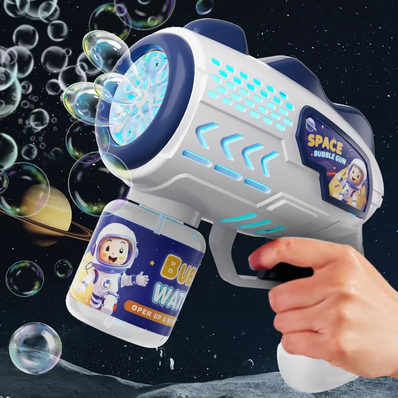 Pistola de burbujas automática espacial para niños – Juguete cohete divertido - imagen 2
