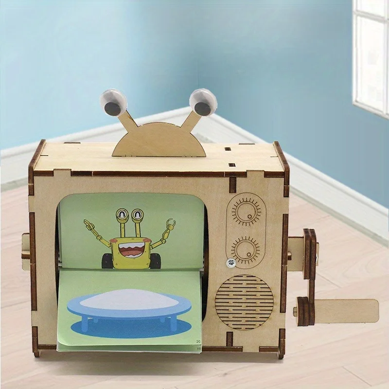 Juguete STEM máquina de animación con manivela para niños y niñas - imagen 4