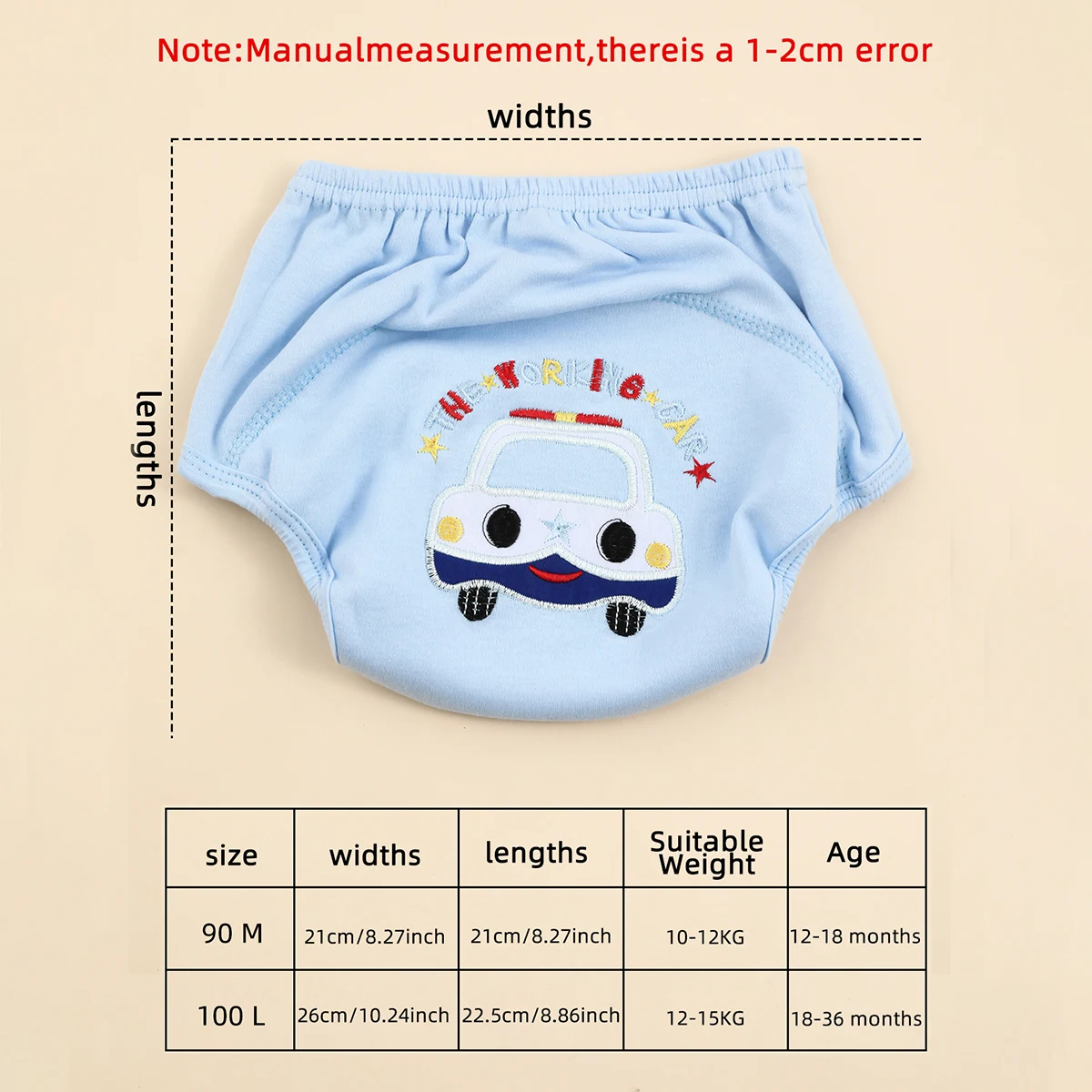 Pantalones de entrenamiento algodón para bebé reutilizables - imagen 2
