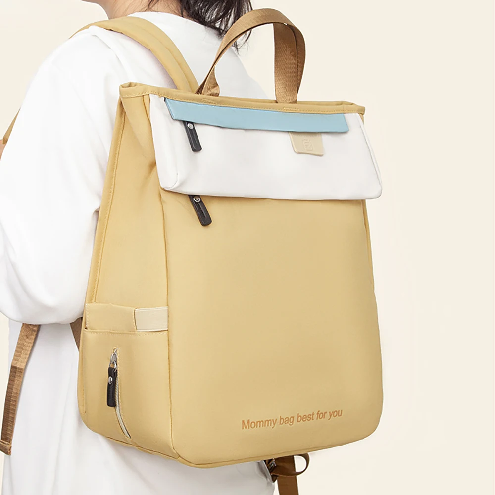 Mochila de pañales bloques de color ligera e impermeable