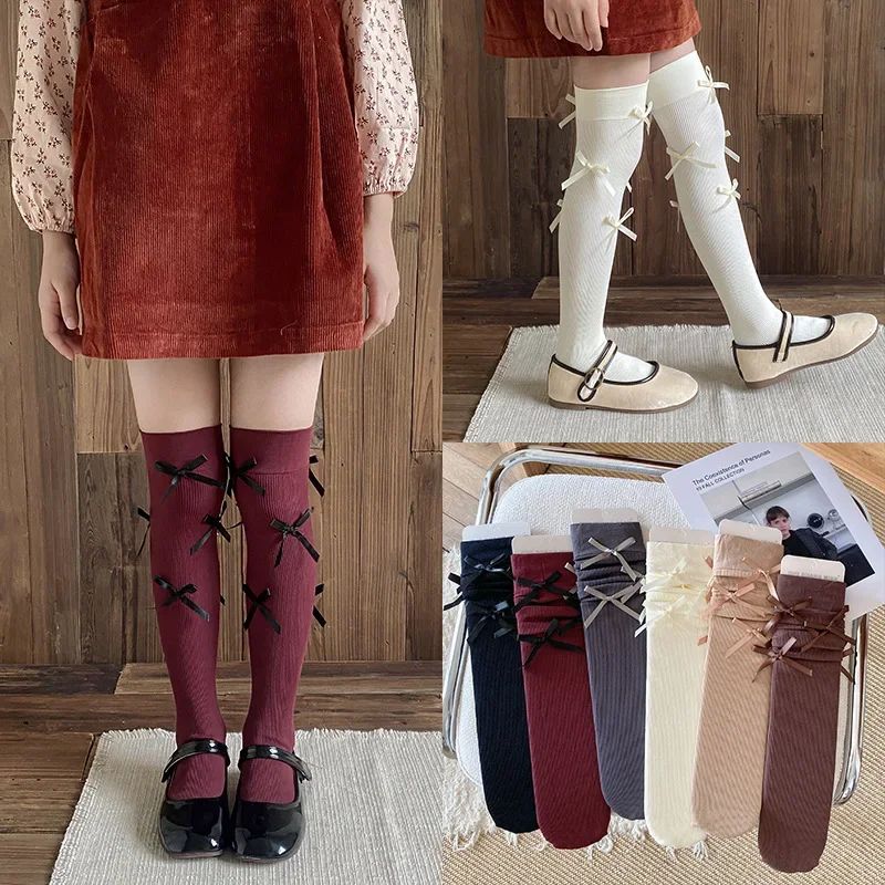Calcetines altos de algodón suave para niño