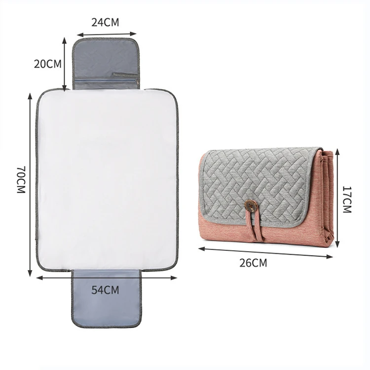 Almohadilla plegable para cambiar pañales bebé impermeable