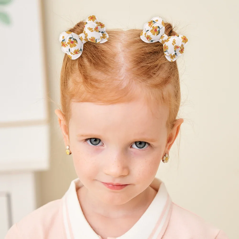 Boutique Pasadores de pelo para niña con lazo estampado - imagen 3