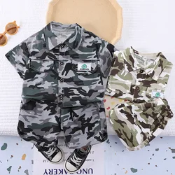 Conjunto de verano para bebés transpirable estilo deportivo