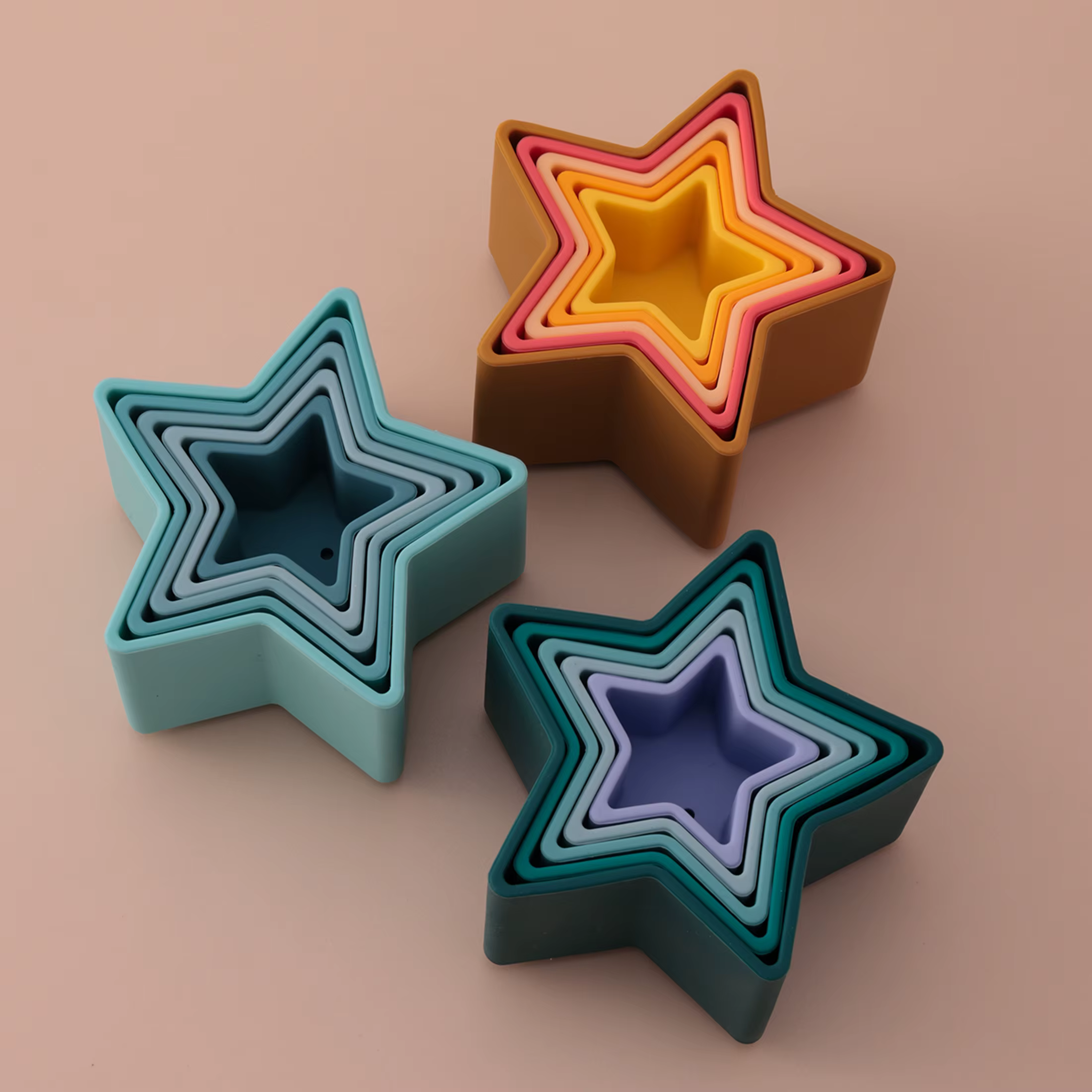 Bloques apilables de silicona sensorial Montessori para niños - imagen 5