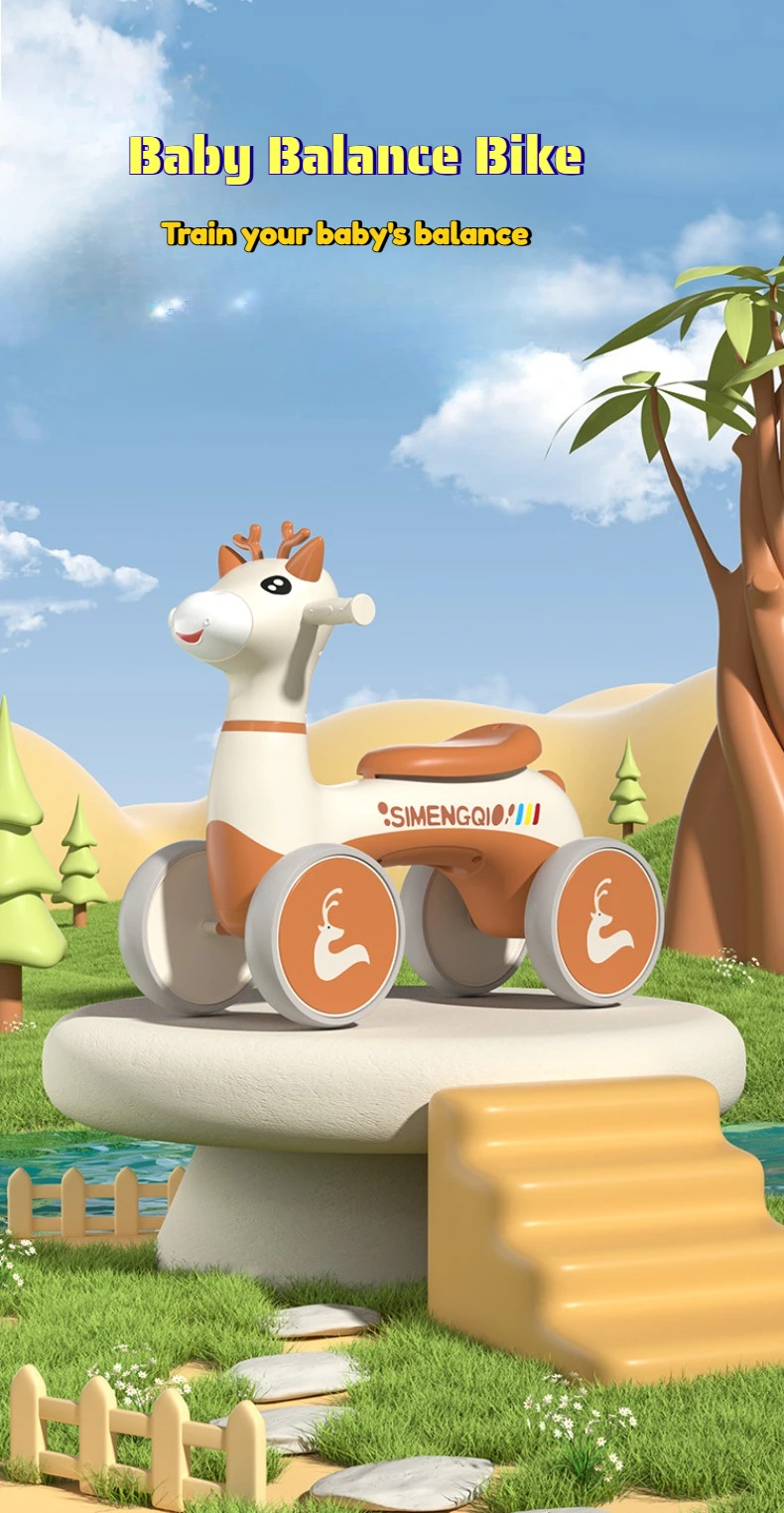 Bicicleta de equilibrio infantil con diseño colorido y estable