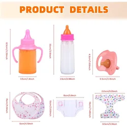 Juego de accesorios para muñecas bebé de alimentación y cuidado