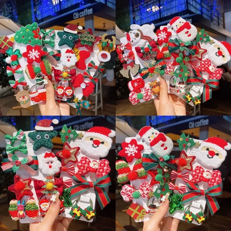 Pinzas para el cabello navideñas estilo princesa niña y bebé - imagen 3