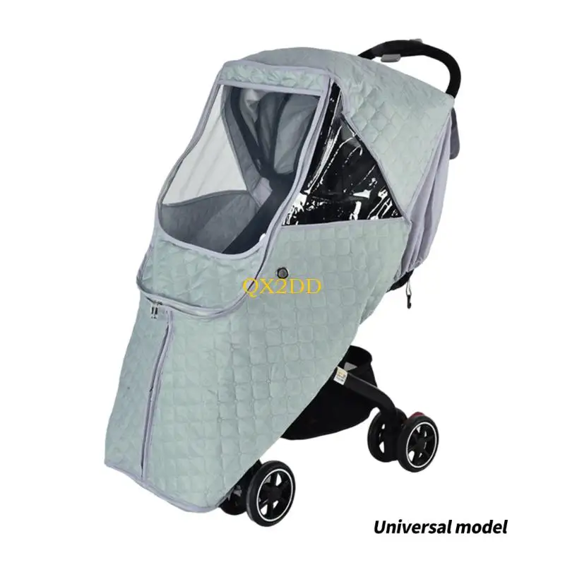 Funda transparente para cochecito contra el viento, universal - imagen 3