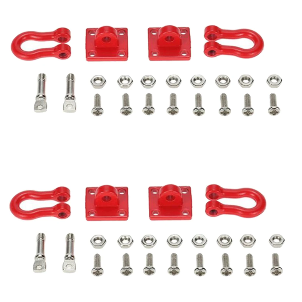 Gancho de remolque de hierro para coche radiocontrol 4x4 rojo