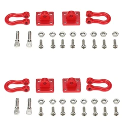 Gancho de remolque de hierro para coche radiocontrol 4x4 rojo