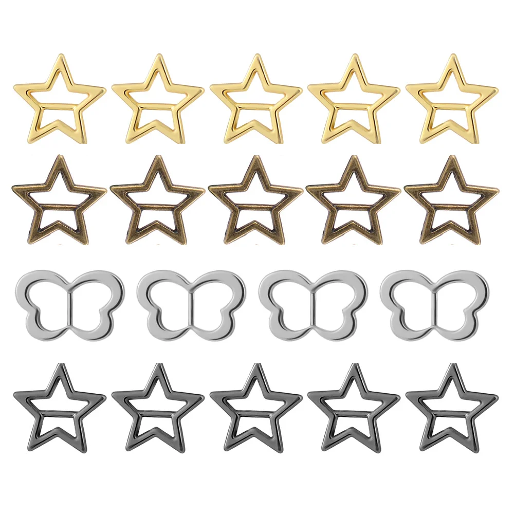 Hebillas SIRENXI para muñecas – Pack estrellas y mariposas coloridas - imagen 5