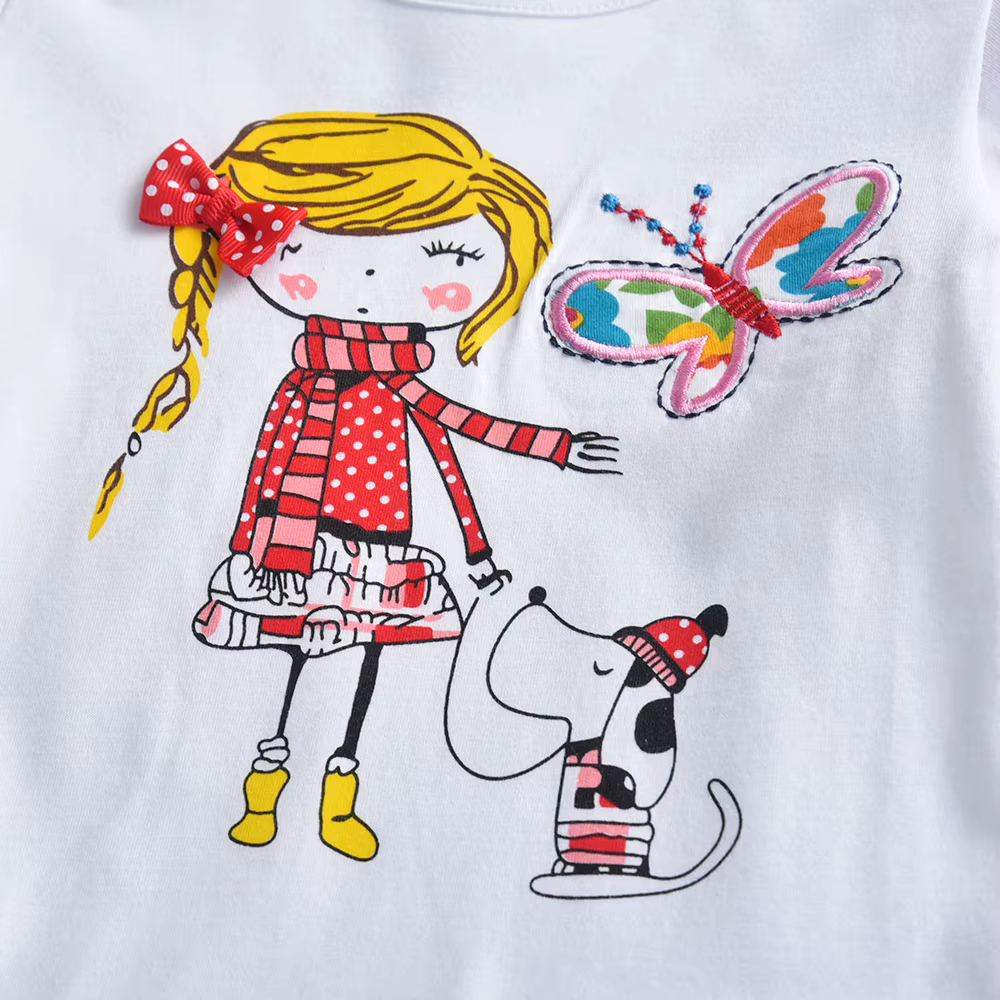 DXTON vestido de flores manga larga para niña invierno - imagen 4